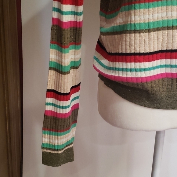 𝅺juicy Couture Sparkley Striped Top NWOT - Picture 4 of 6